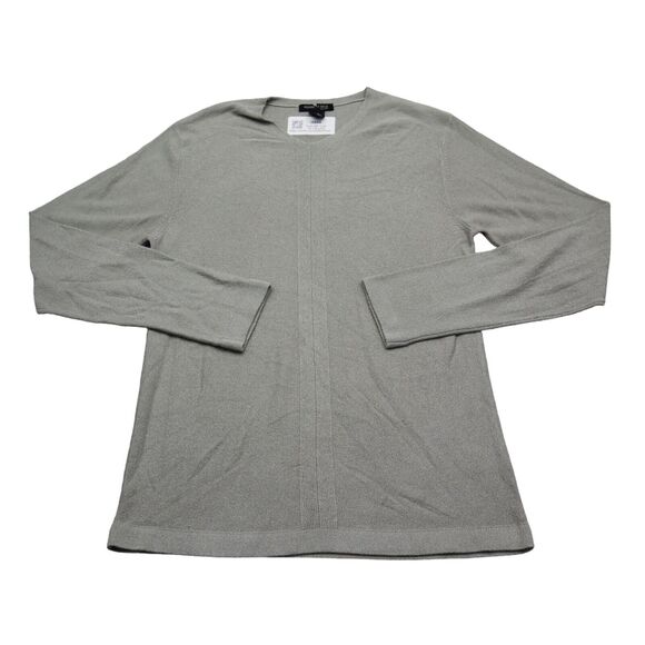 Kenneth Cole Sweater Womens M Gray Long Sleeve VNeck Stretch Pullover - Picture 1 of 16